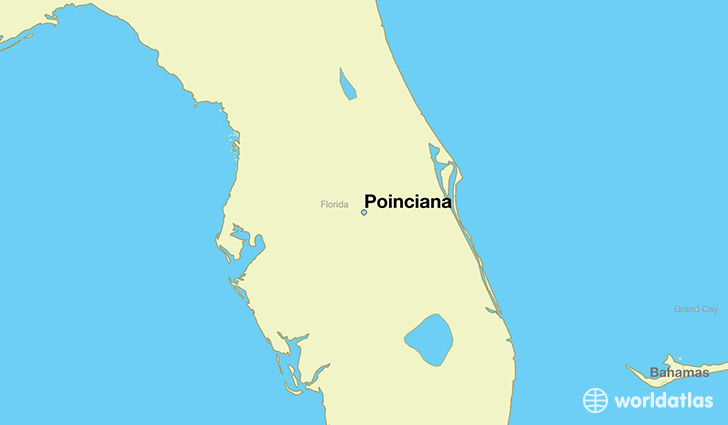 map showing the location of Poinciana