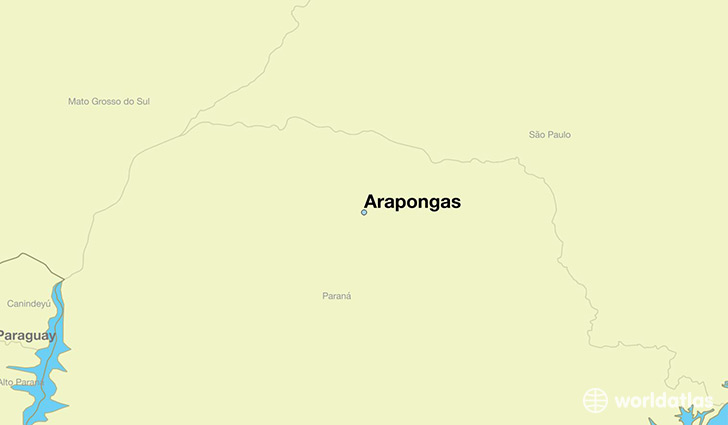 map showing the location of Arapongas