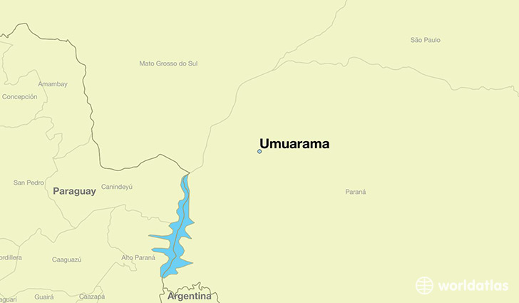 map showing the location of Umuarama