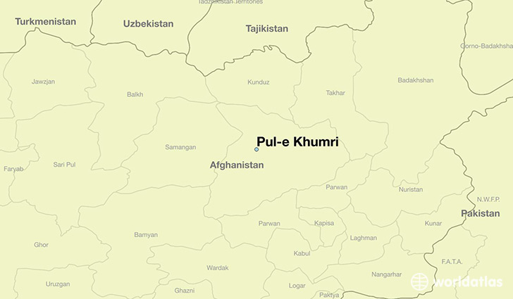 map showing the location of Pul-e Khumri