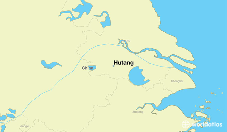 map showing the location of Hutang