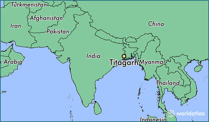 map showing the location of Titagarh