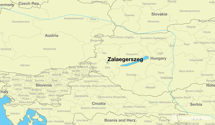 map showing the location of Zalaegerszeg