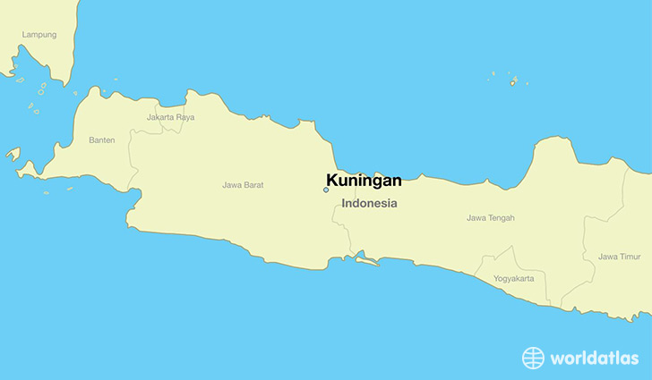 map showing the location of Kuningan