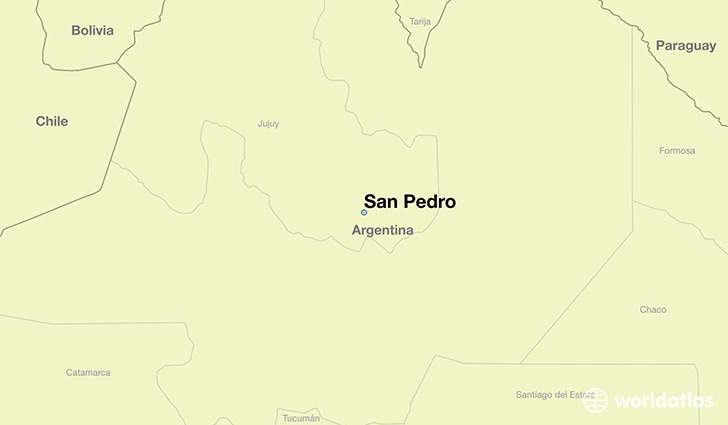 map showing the location of San Pedro