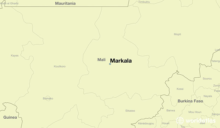 map showing the location of Markala