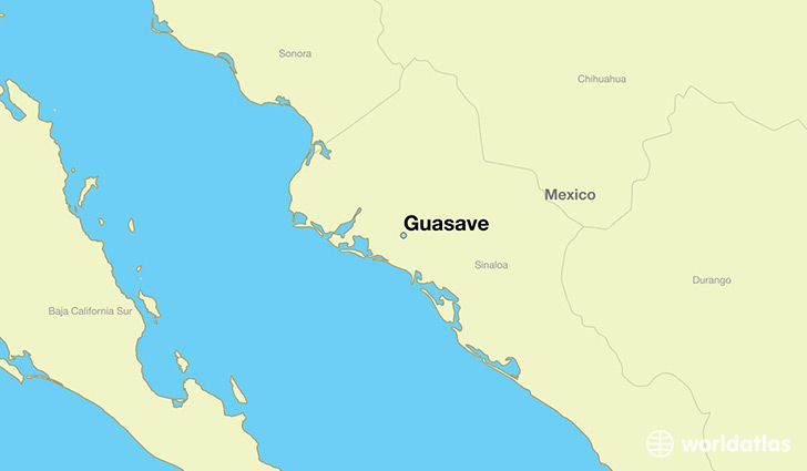 map showing the location of Guasave