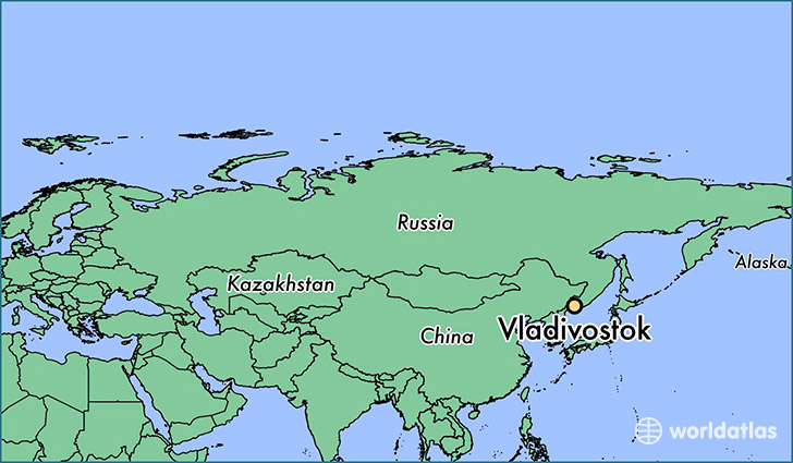 map showing the location of Vladivostok