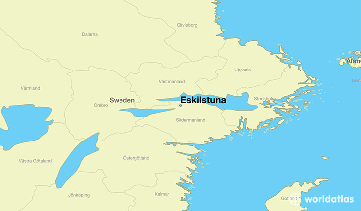 map showing the location of Eskilstuna