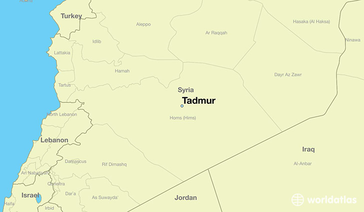 map showing the location of Tadmur