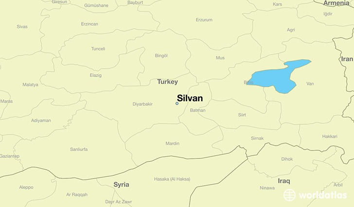 map showing the location of Silvan