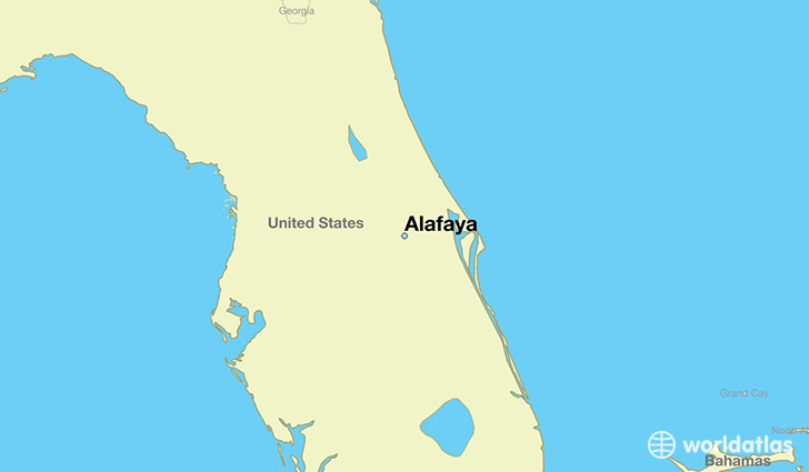 map showing the location of Alafaya