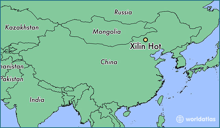 map showing the location of Xilin Hot