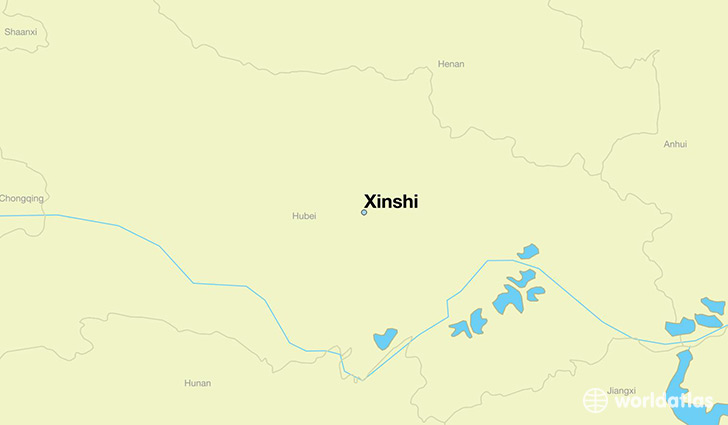 map showing the location of Xinshi