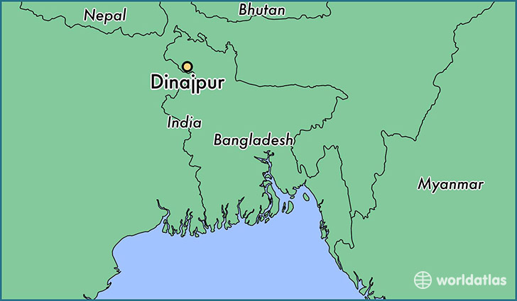 map showing the location of Dinajpur