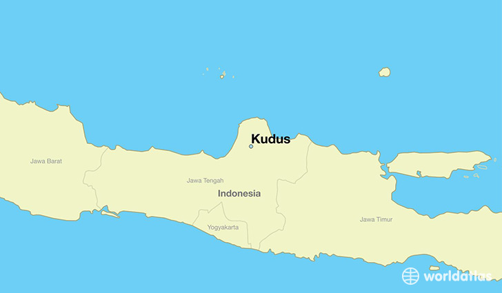 map showing the location of Kudus