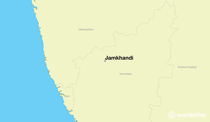 map showing the location of Jamkhandi