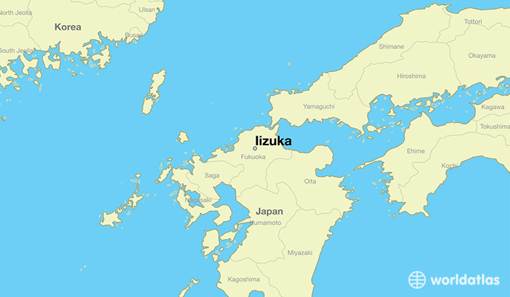map showing the location of Iizuka