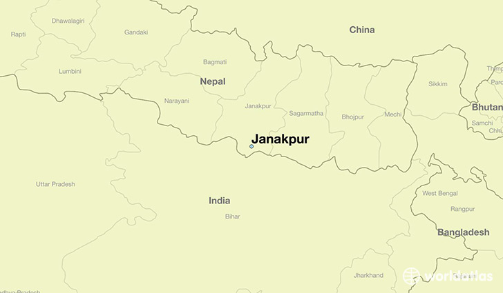 map showing the location of Janakpur