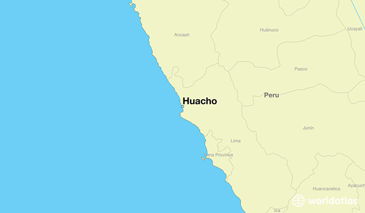 map showing the location of Huacho