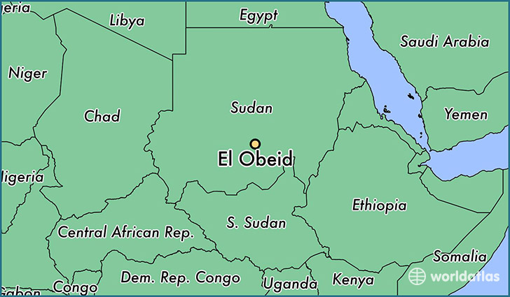 map showing the location of El Obeid