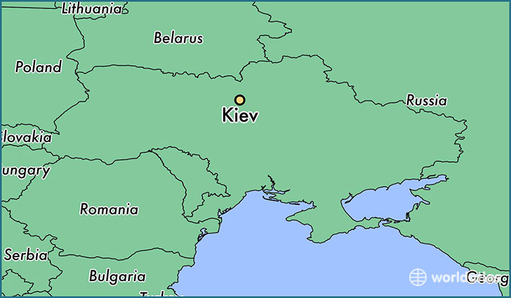 map showing the location of Kiev
