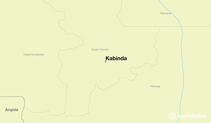 map showing the location of Kabinda