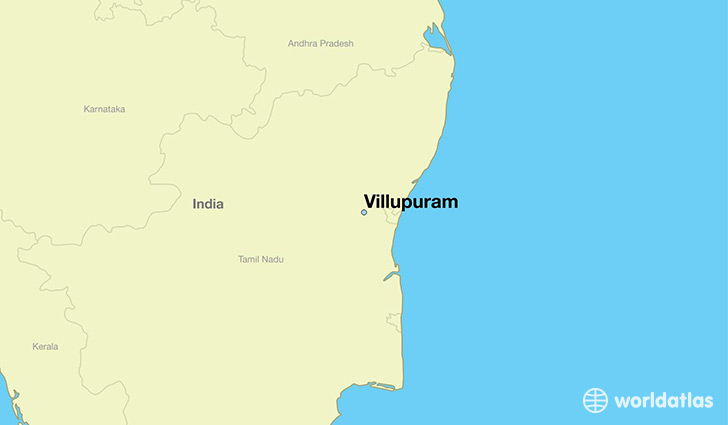 map showing the location of Villupuram