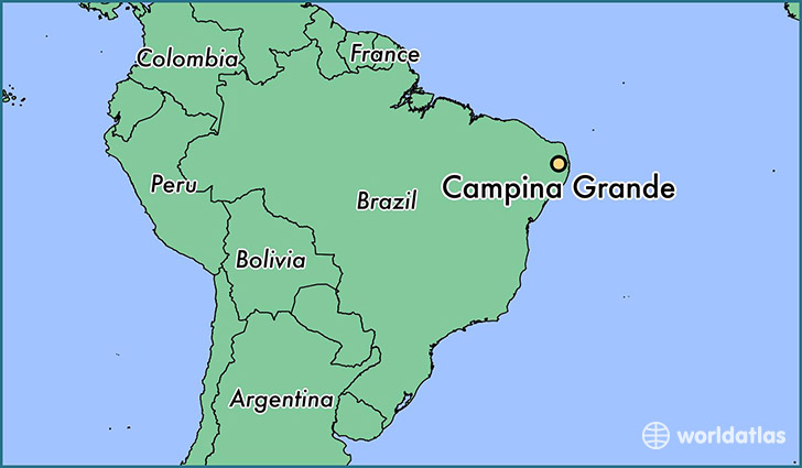 map showing the location of Campina Grande