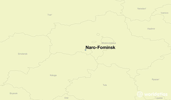 map showing the location of Naro-Fominsk