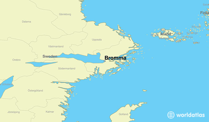 map showing the location of Bromma