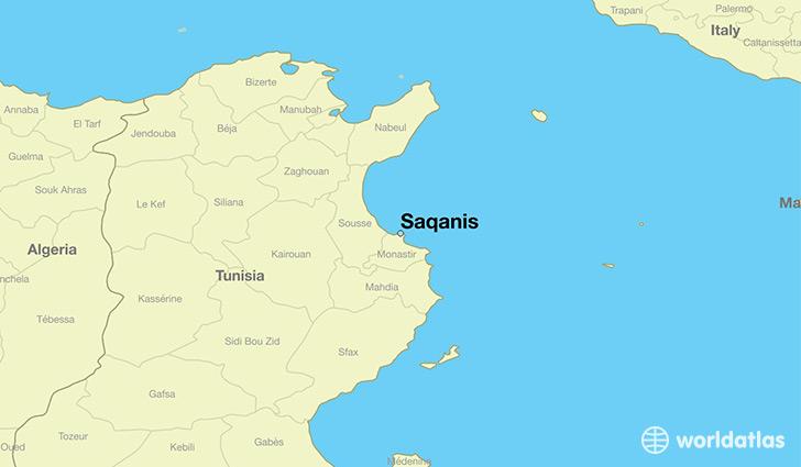 map showing the location of Saqanis