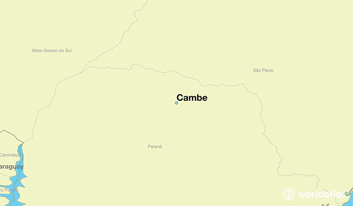 map showing the location of Cambe