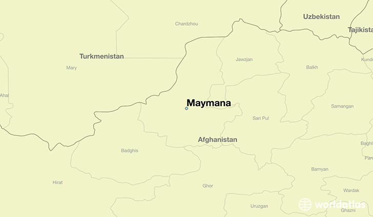 map showing the location of Maymana