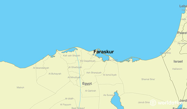 map showing the location of Faraskur