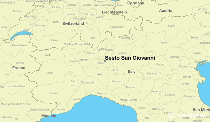 map showing the location of Sesto San Giovanni