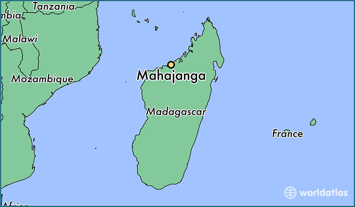 map showing the location of Mahajanga
