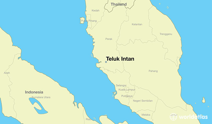 map showing the location of Teluk Intan