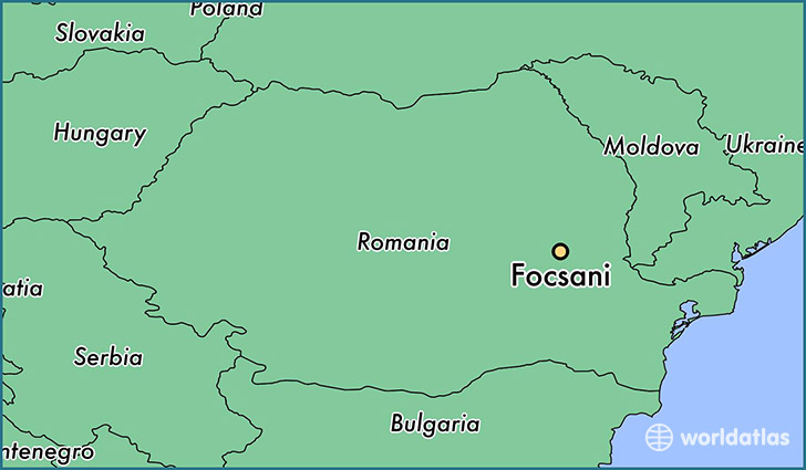 map showing the location of Focsani