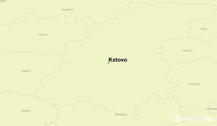 map showing the location of Kstovo