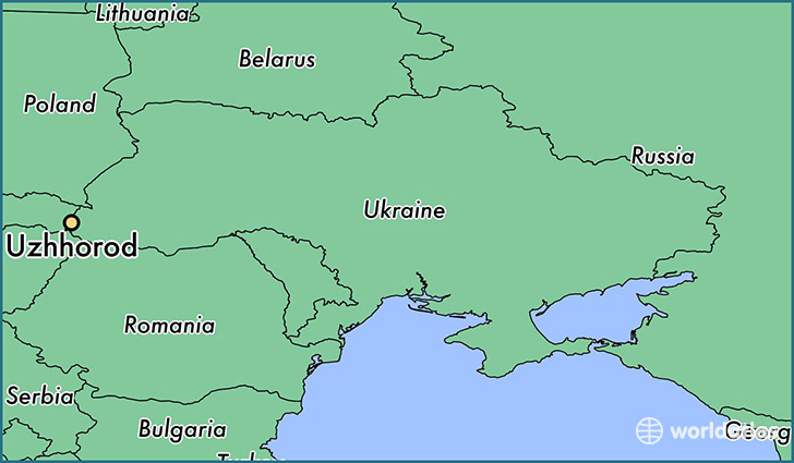map showing the location of Uzhhorod
