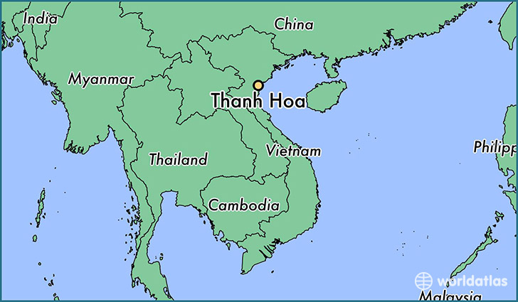 map showing the location of Thanh Hoa