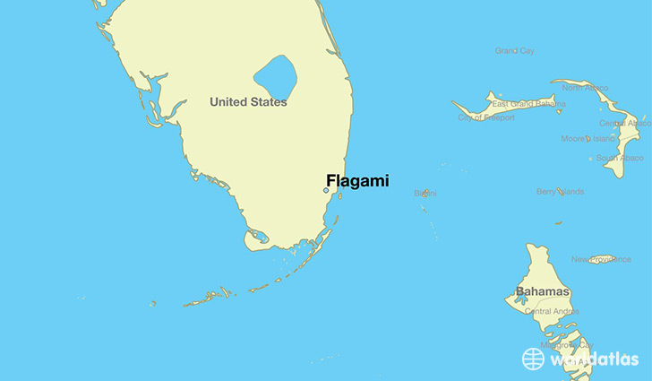 map showing the location of Flagami