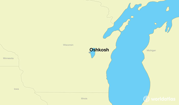 map showing the location of Oshkosh