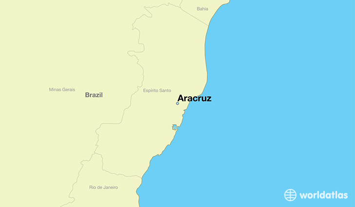 map showing the location of Aracruz