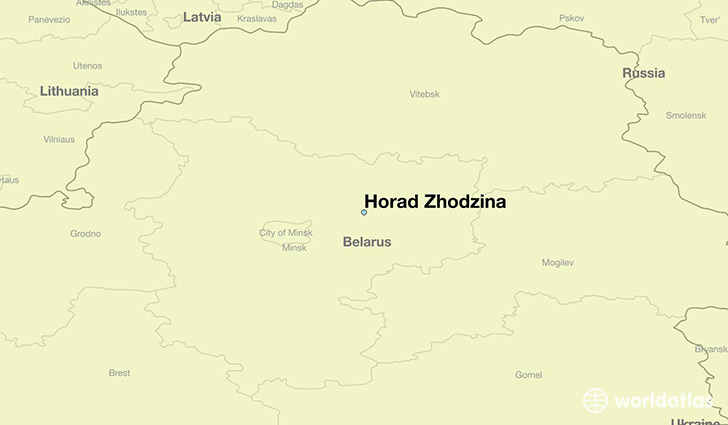 map showing the location of Horad Zhodzina