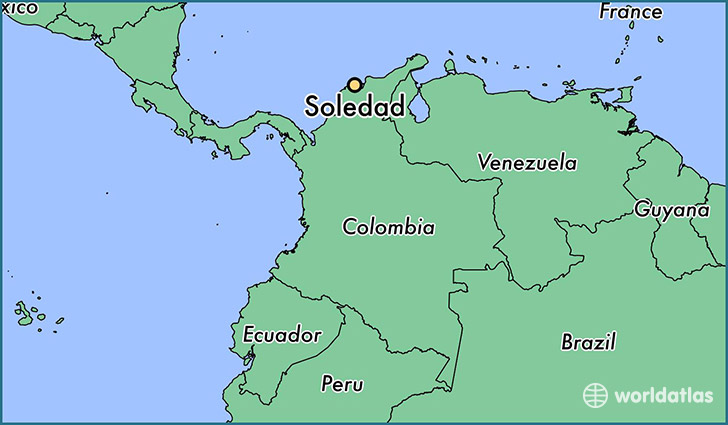 map showing the location of Soledad
