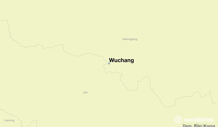 map showing the location of Wuchang