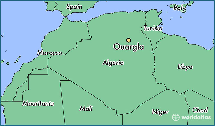 map showing the location of Ouargla
