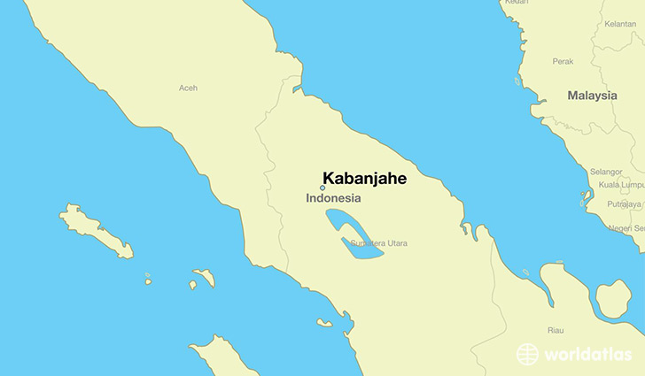 map showing the location of Kabanjahe